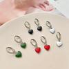 Lovely Heart Hoop Earings For Women Red Heart Hoops Earrings Jewelry
