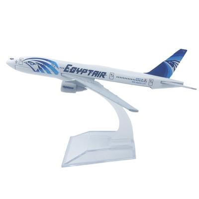 16см МОДЕЛЬ САМОЛЕТА EGYPT AIR 777 Модель самолета Самолет Литой металл Масштаб 1/400 Игрушки Авиационная экспозиция