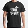 Men Fashion Casual Short Sleeves Just Resting My Eyes Funny Nap Relaxing Dad Black Tees Oversized T-shirts