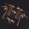 7Pcs/Set Women  Xiuhe Headwear Accessories Chinese Hanfu Bridal Hair Accessories Set Tassel Hair Accessories