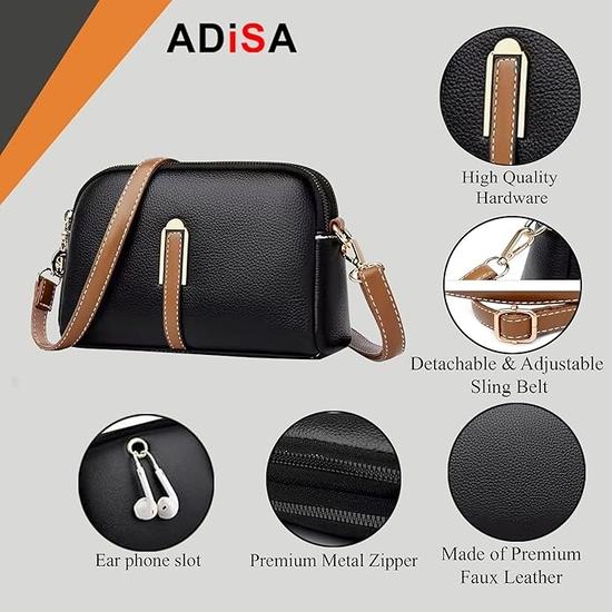 ADISA Женская Девушки Зерна Сумка-слинг через плечо (SL5141)