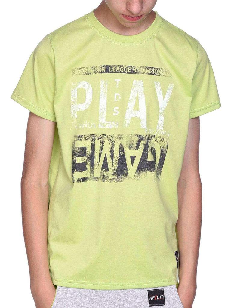 Футболка для мальчика с мотивным принтом в летних цветах