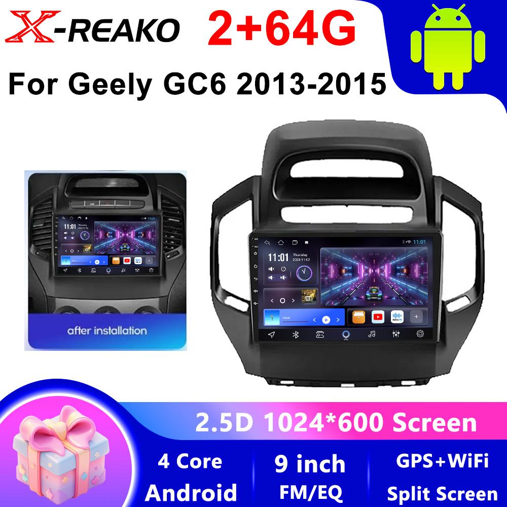 Android Car Radio For Geely GC6 2013 - 2015 Мультимедийный Видео Плеер Навигация GPS Трек Головное Устройство Стерео 4G Нет 2din 2 din DVD BT