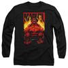 Marvel Unisex Adult Red Hulk Fire T-Shirt