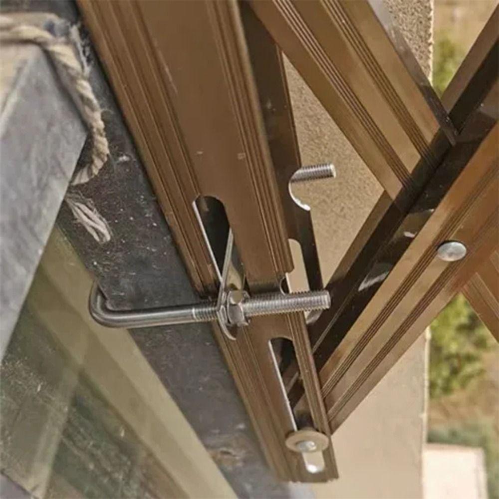 2Sets Iron Square Clamp Right Angle U-bolt Squa Bolt Durable Pipe U-clamp