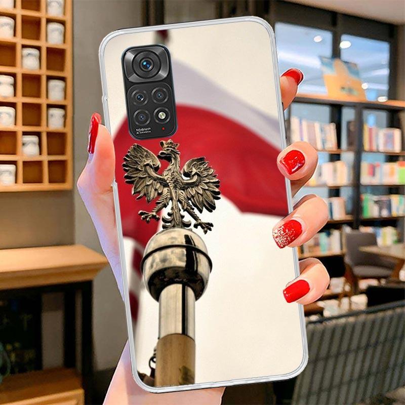 Чехол для телефона с флагом Польши для Xiaomi Redmi Note 15 14 13 12 11 10 Pro Plus 14S 12S 11S 11T 11E 10S Мягкий чехол-бампер Redmi No