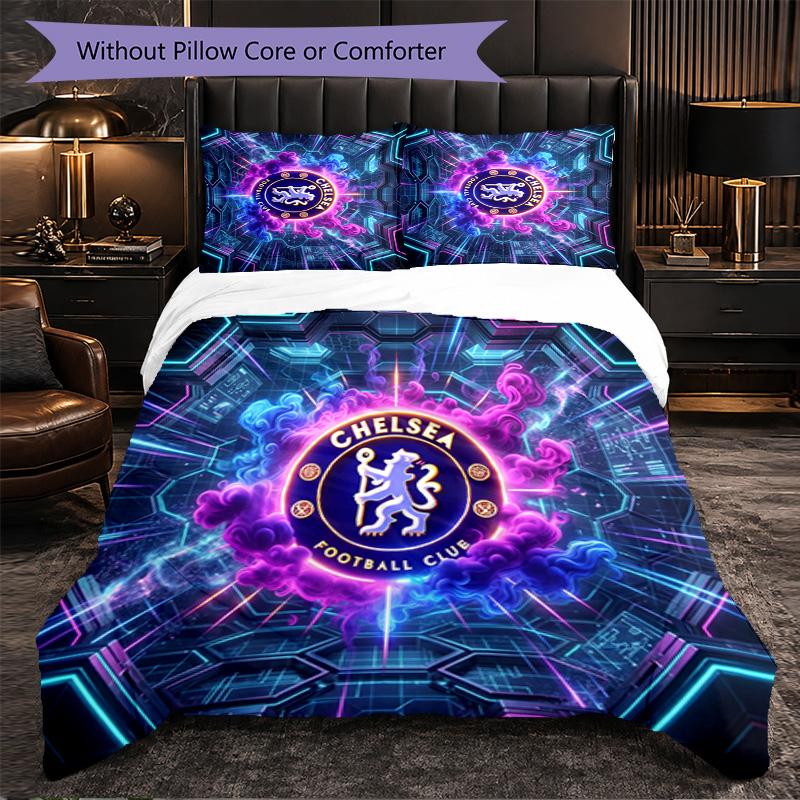 Набор постельного белья Chelsea FC, 3 предмета, мягкая микрофибра, пододеяльник с наволочками для спальни