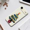 For iPhone 17 Air Case Christmas Tree Potted Plants Pattern Printing Straight Edge TPU Phone Back Cover