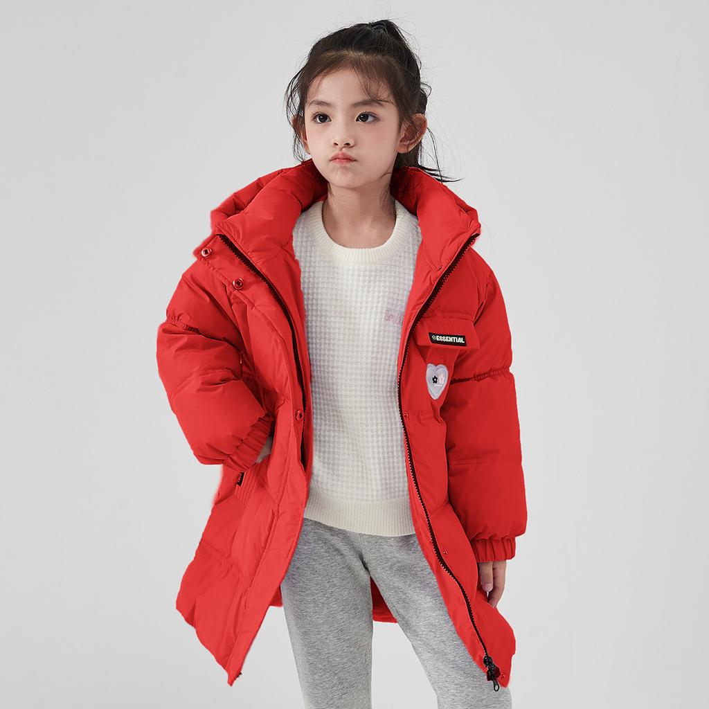 Girls' Down Jacket with 90 White Duck Down