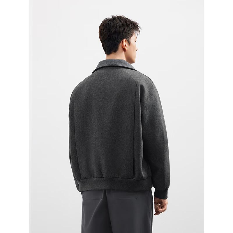 GXG Men's Wool Blend Heavy Stand Collar Jacket