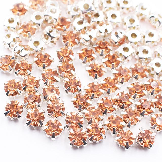 Promotion Ss12 -Ss40 Crystals Claw Cup Rhinestone Shiny Strass Stones Metal Base Fabric Beads Craft Top Rhinestones for Clothes