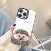 Милый чехол для телефона с ежиком Для IPhone 16 15 14 13 12 11 Pro Max X XR XSMAX 8 7 Plus Матовый ударопрочный задний чехол