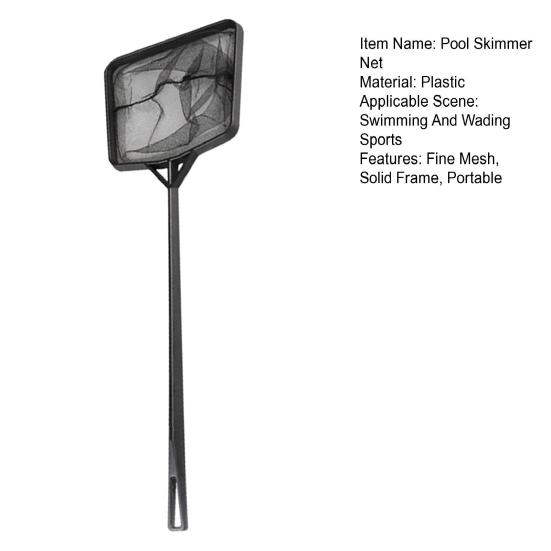 Mini Pool Skimmer Net Fine Mesh Solid Plastic Frame Portable Large Capacity Heavy Duty Leaf Fine