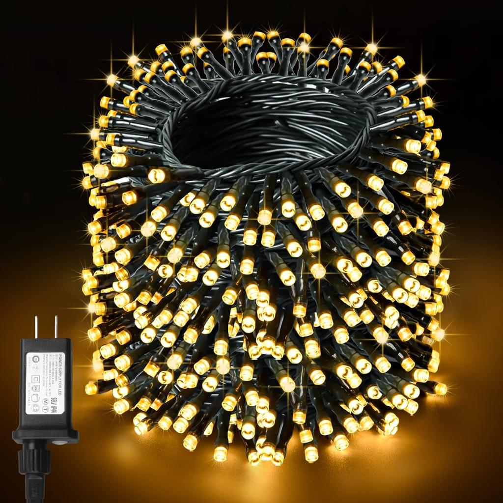 Cshare LED Illumination Lights, 40M 400 LED String Lights, Waterproof, 8 Lighting Patterns, Memory Function, Timer Function, Multi-Linkable, Wired