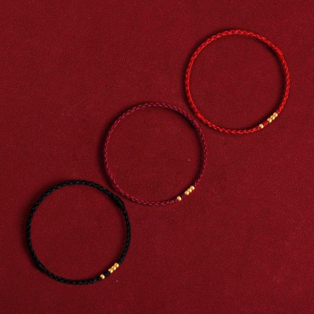 Charm Lucky Couple Bracelets Chinese Zodiac Year Red String Bracelet Gifts Beads Braided Rope