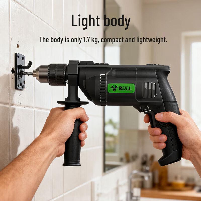 BULL 650W Multi-function Impact Drill & Electric Screwdriver CN plug (adapter included)