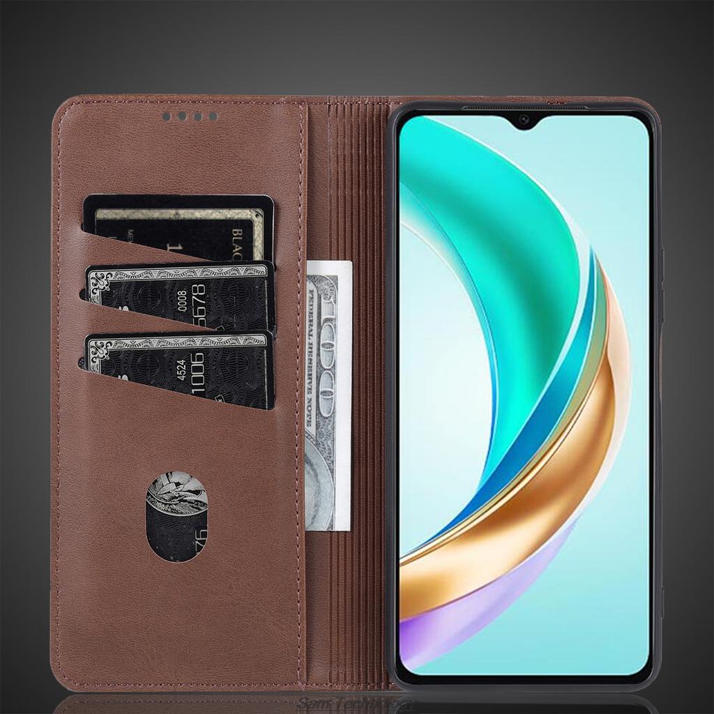 Роскошный магнитный адсорбционный кожаный чехол для Huawei Honor X6b Flip Cover Защитный чехол Capa Fundas Coque