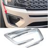 Car Styling ABS Chrome Exterior Front Fog Light Lamp Cover Decoration Sticker Trim 2pcs For Ford Expedition 2018