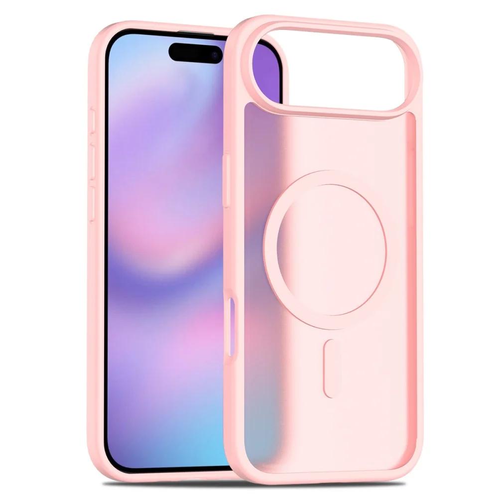 Высококачественный магнитный чехол Magsafe для iPhone 17 Air 16 15 14 13 12 11 Pro Max Plus SE4 16e с беспроводной зарядкой, прочный чехол-броня