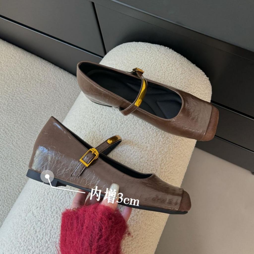 Inner Height Increase Mary Jane Black Single Shoes Women's Shoes 2025 New French Red Evening Breeze Gentle Retro Shoes