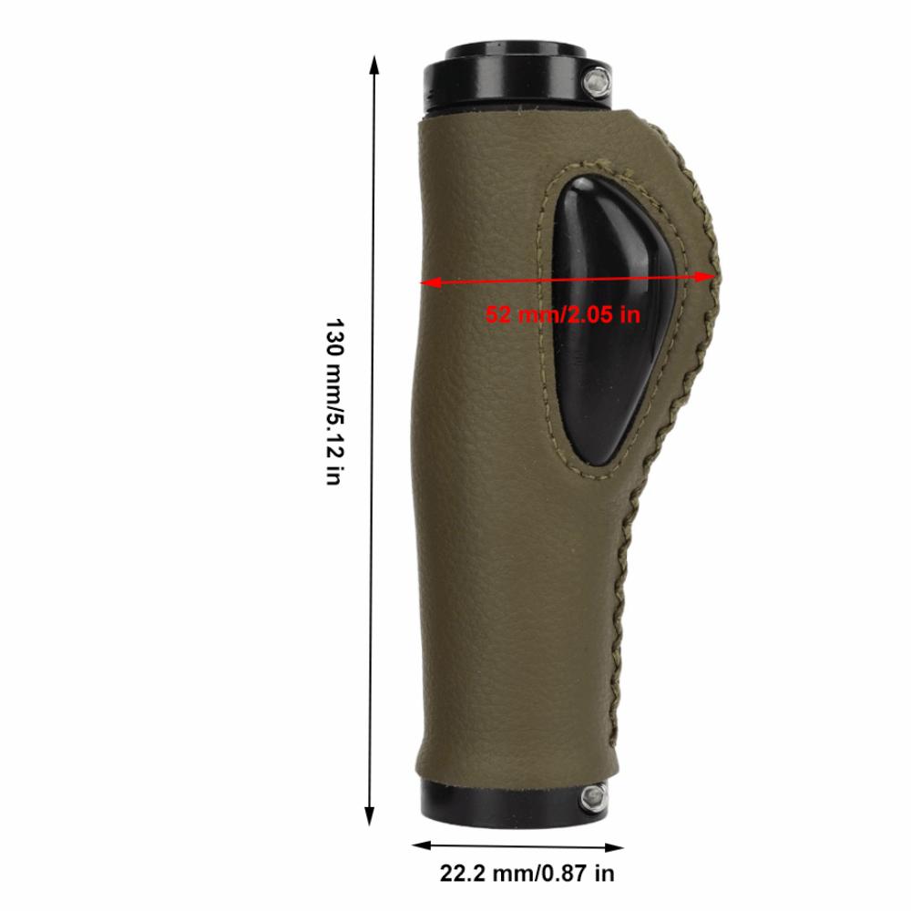 1 Pair Artificial Leather Leather Bicycle Grips Leather Bike Handlebar Grips Road Bike Cycling