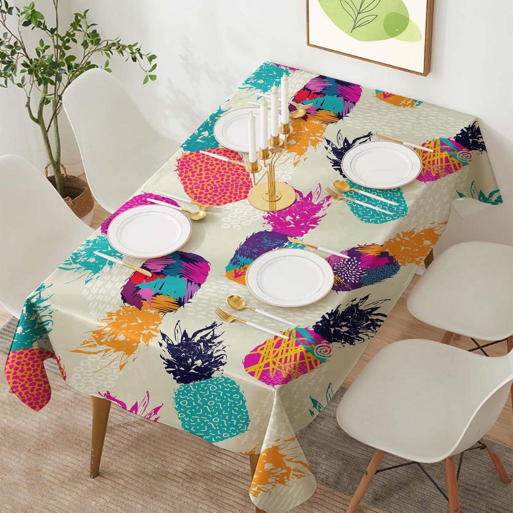 Cartoon Fruit Polyester Tablecloth for Dining Room, Hotel, or Festival Decoration