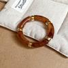 New Splicing Bamboo Tube Acrylic Round Bangles for Women Men Fashion Smuding Geometric Bracelets Elastic Bangle Couple Jewelry X