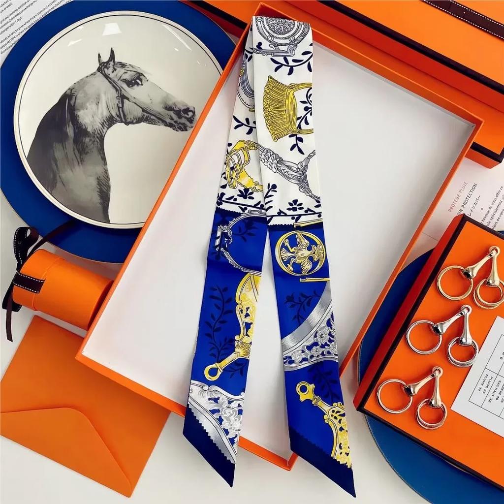 100% Mulberry Silk Ribbon Long Hair Bows Scarf Headscarf Fashion Hair Ties Ribbons Multifunctional Headband Bandana Hair