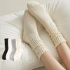 10 Pairs of Long Solid Color Socks for Women, Spring and Autumn Trendy Socks, Long Socks, Pile Socks, White