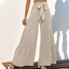 Summer Women's Pant Casual Elasticated Pants High Waisted Flared Pants