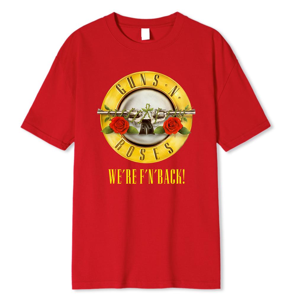 Мужская футболка из 100% хлопка, летняя брендовая футболка с логотипом Guns N Roses Bullet, черная мужская футболка с графическим принтом, мужские топы
