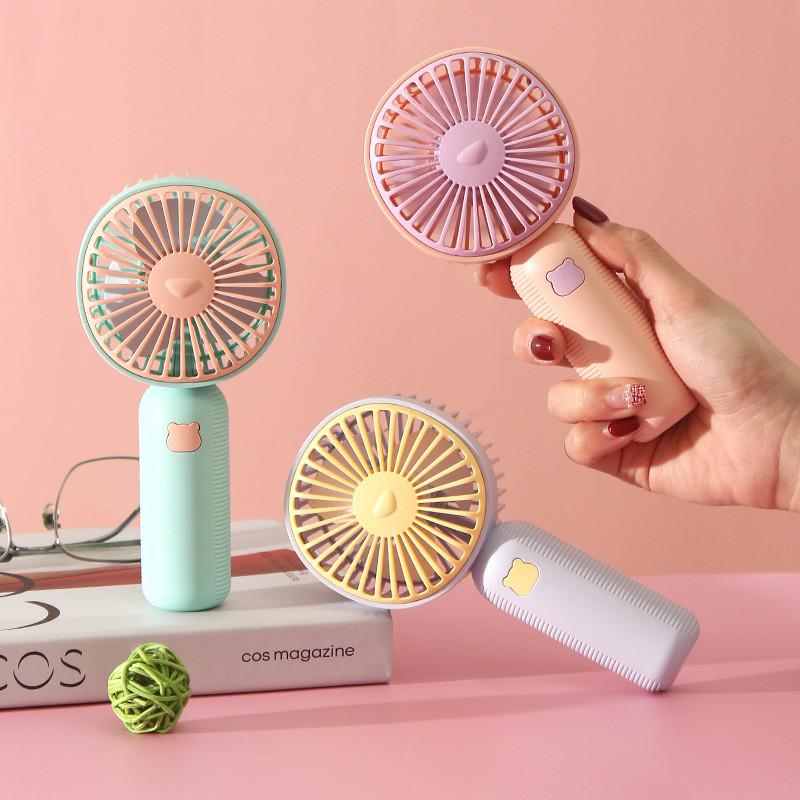 Rechargeable USB Mini Cartoon Snail Fan - Handheld & Desktop Electric Fan Gift