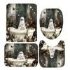 Halloween Shower Curtain Set Horror Shower Curtain Ghost Pumpkin Skull Shower C