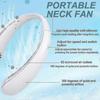 Portable Bladeless Neck Fan, Hand Free Leafless Neckband Fan, Rechargeable Wearable Personal Fan, Adjustable 3 Speeds_Dec 26s