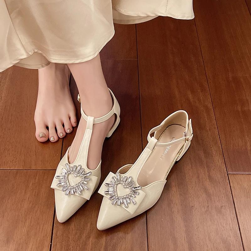 Сумка с острым пряжкой стразами водонепроницаемая стол мода все-матч удобные нескользящие износостойкие модные сандалии женские