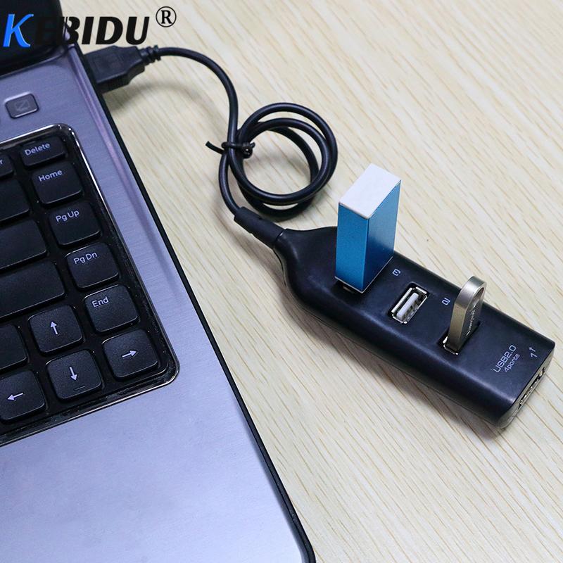 4-портовый USB-концентратор 2.0, автомобильный адаптер питания для прикуривателя, высокоскоростной автомобильный разветвитель, адаптер с кабелем, компьютерная периферия