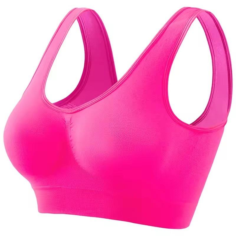 1pcs Women Sports Bra Large Size No Steel Ring Seamless Underwear Removable Chest Pad Runing Sport Yoga Vest Bras