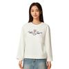 Li Ning Sports Lifestyle Series Флисовая Теплая Свободная Толстовка с Круглым Вырезом и Вышивкой Буквами Женская толстовка AWDV998-1