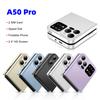 A50 Pro Flip Phone Dual SIM Card GSM Electric Torch Automatic Call Recording 2.4 Inch Screen Foldable Mobile Phones Type-C