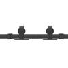 Sliding Door Hardware Set 366 cm Steel Black