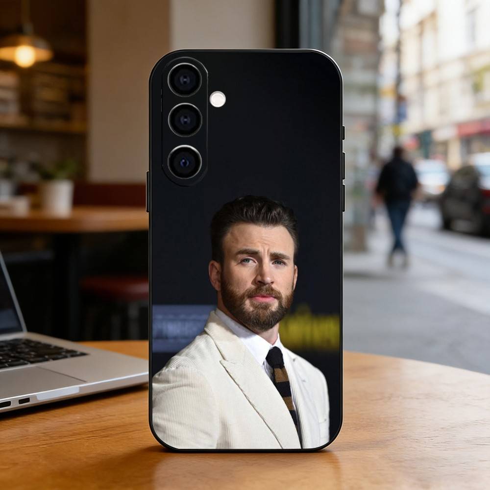 Чехол для телефона Chris Evans Черный Силиконовый Мягкий Для Samsung Galaxy A73,A72,A71,A70,A53,A52,A51