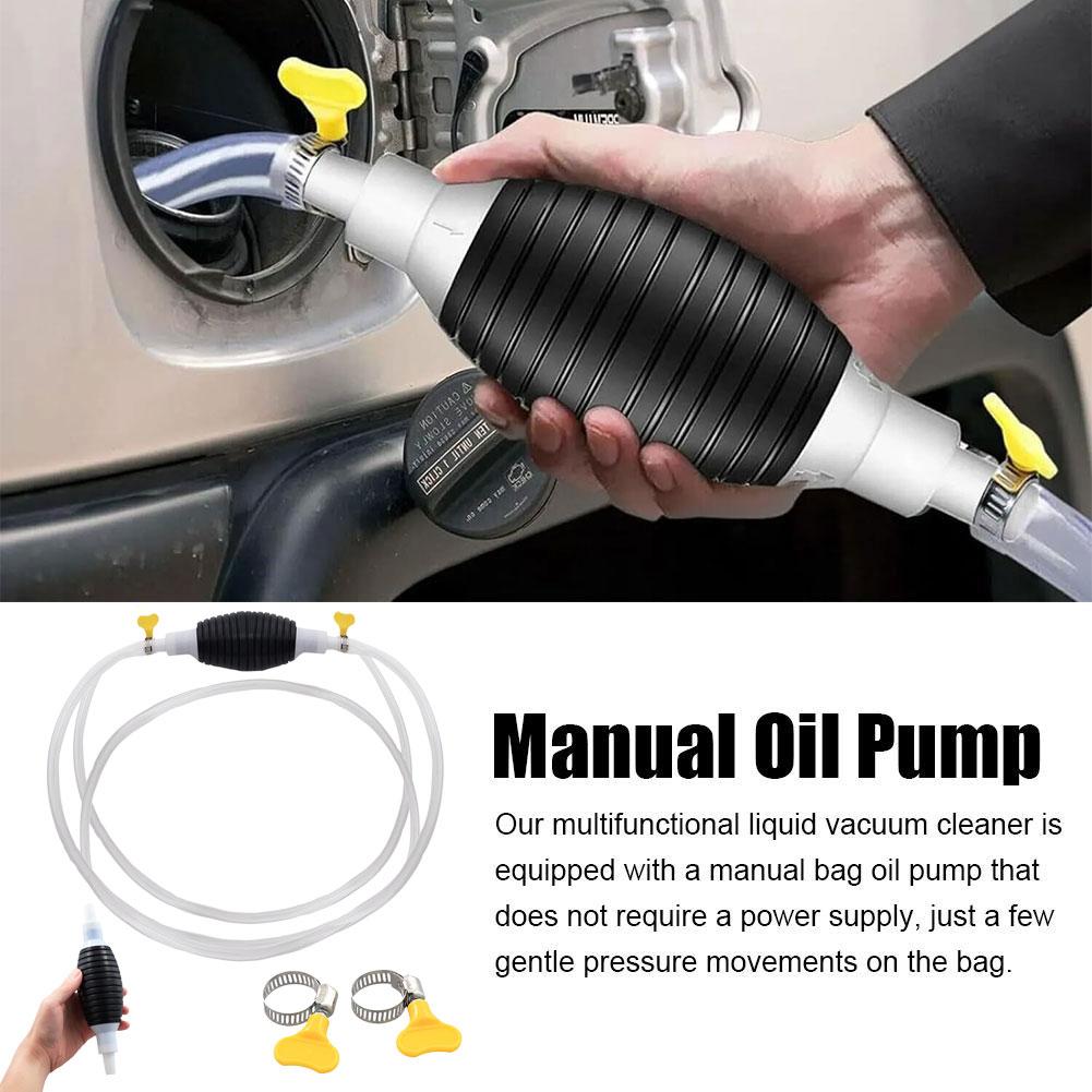Car Emergency Fuel Extractor Universal Siphon Hose Pressurised Manual Self-priming Fuel Pump Car Engine Fuel Accessories