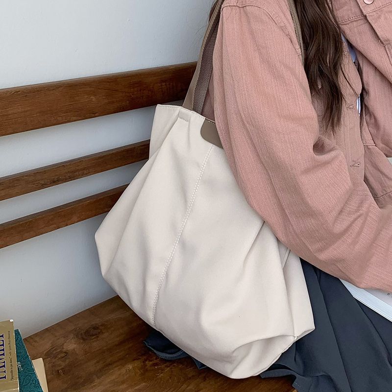 Повседневная универсальная сумка через плечо, новая большая вместительная холщовая сумка-тоут, женская студенческая сумка для поездок на работу, тренд