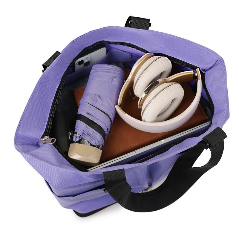 Новая вместительная дорожная сумка на колесах с поворотом на 360 градусов, сумка для продуктов, сумка на колесиках с выдвижной ручкой и колесами