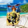 1pc Shrek4 Beach Towel, Beach and Seaside Swimming Pool Equipment, Fashion Pattern, Rectangular, Travel Essentials