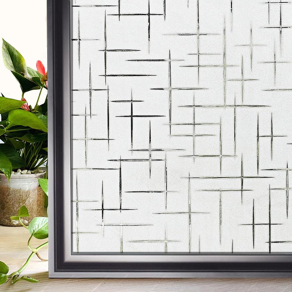 Конфиденциальные оконные пленки без клея, статическая клейкая стеклянная пленка для декоративной ванной комнаты, гостиной, кухни, арендной квартиры, радуга