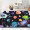 Space Rug - Space Rug for Boys Room Cartoon Solar System Carpet Educational Learning Carpet for Playroom Planet Themed Mat