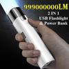 Portable Led Flashlights USB Rechargeable Waterproof Torch Mini Flashlight Lighting Fishing Hiking Work Light