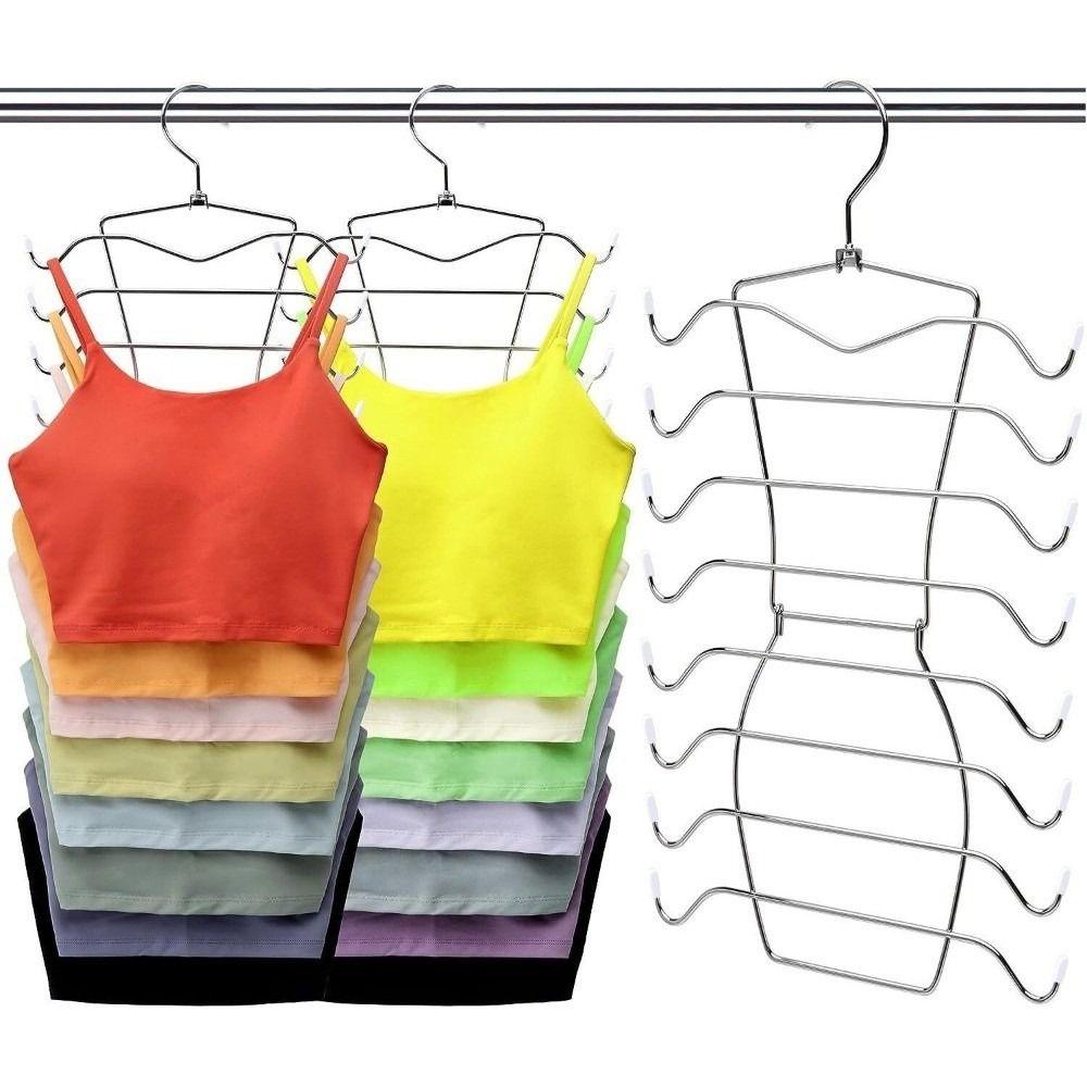 8 Tier Underwear Hanger Metal Closet Organizers Bra Tank Top Hangers for Chest Storage