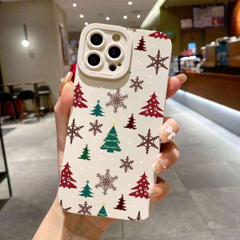 Чехол для телефона с новогодней елкой для Xiaomi Redmi Note 14 13 12 11 Pro Plus 4G 5G 12S 11S 10S 10 9 9S 8 10C 10A Силиконовый чехол